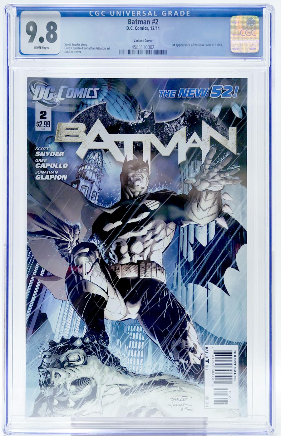 Batman Vol 2 #2 Cover E CGC 9.8 Variant Jim Lee Cover