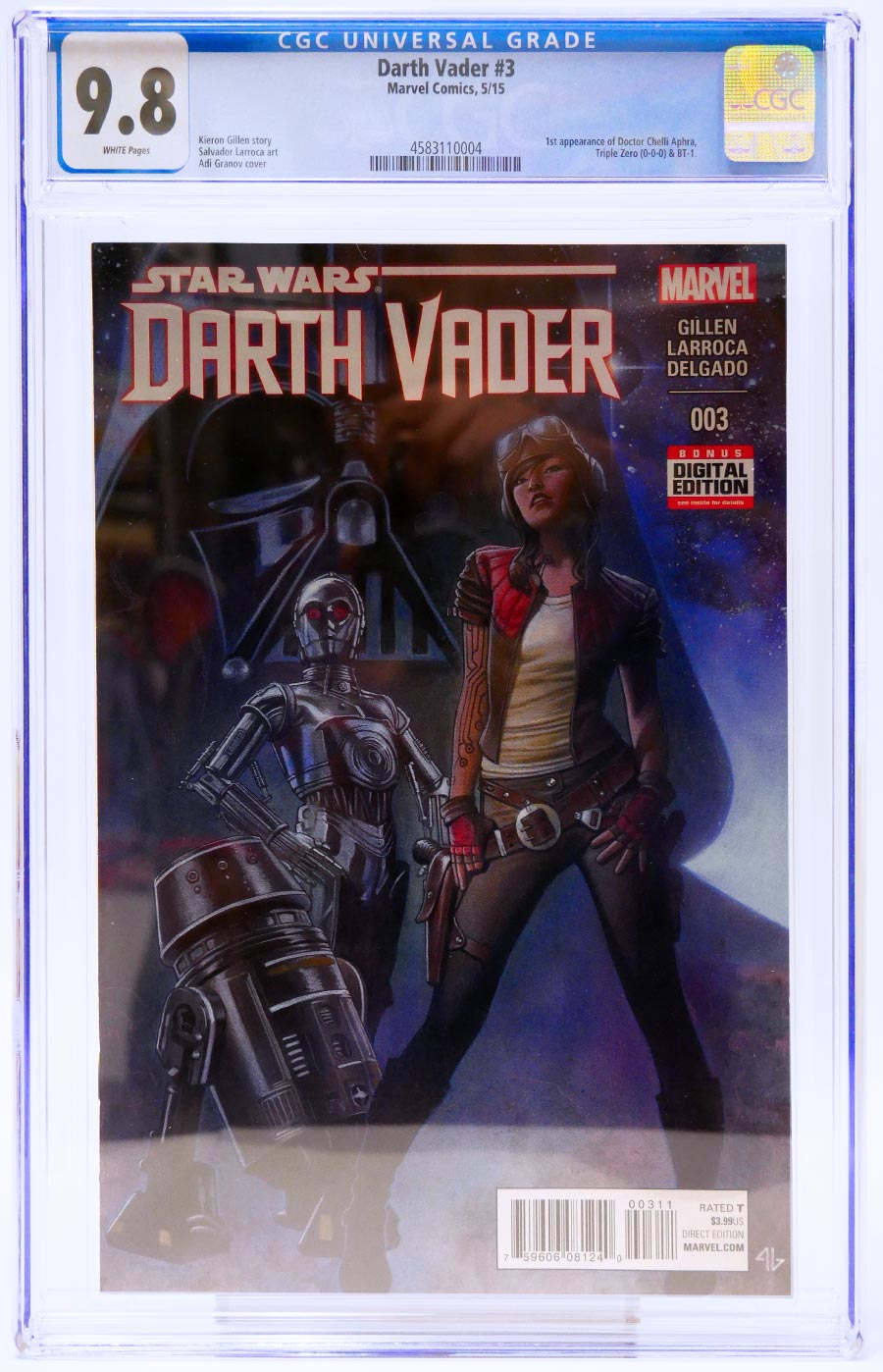 Darth Vader #3 Cover H CGC 9.8 1st Ptg Regular Adi Granov Cover