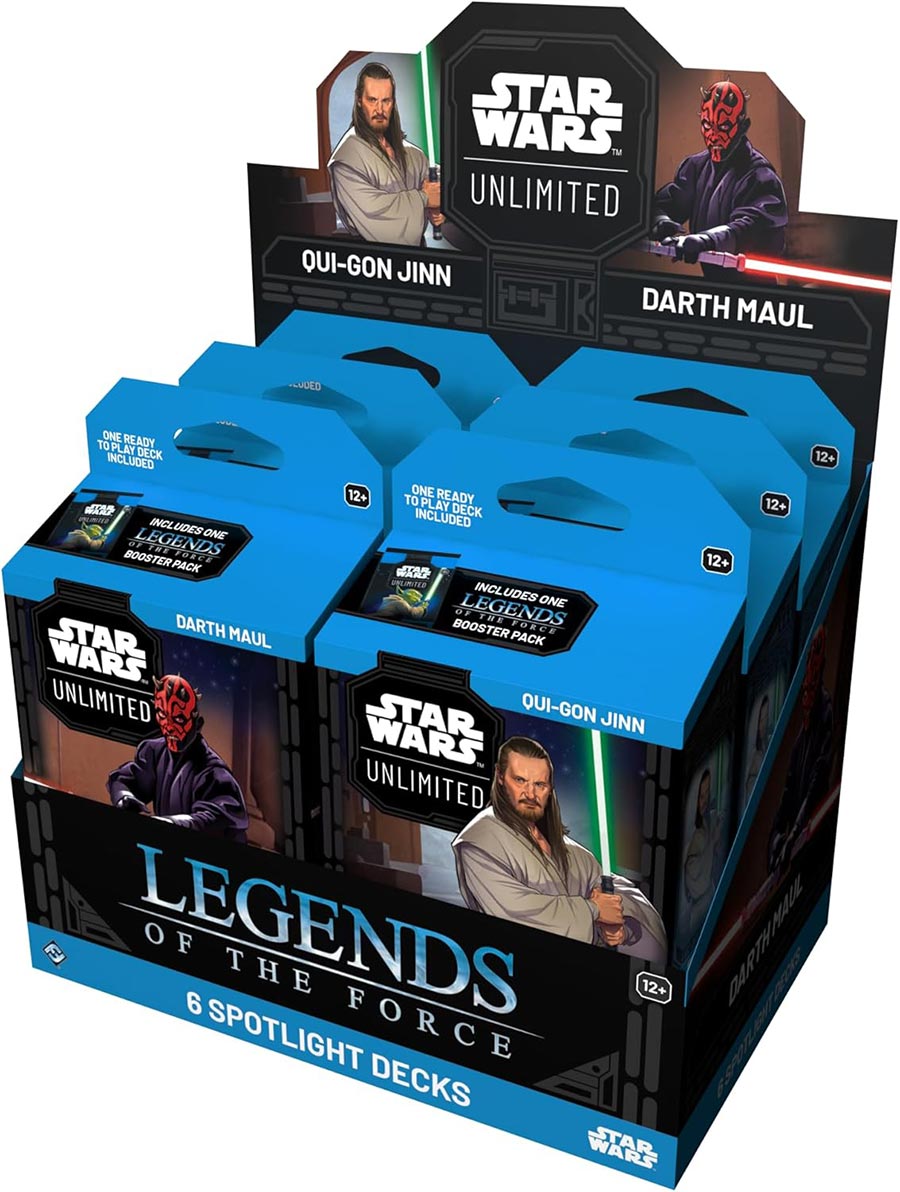 Star Wars Unlimited Legends Of The Force Spotlight Deck Display (6 Decks)