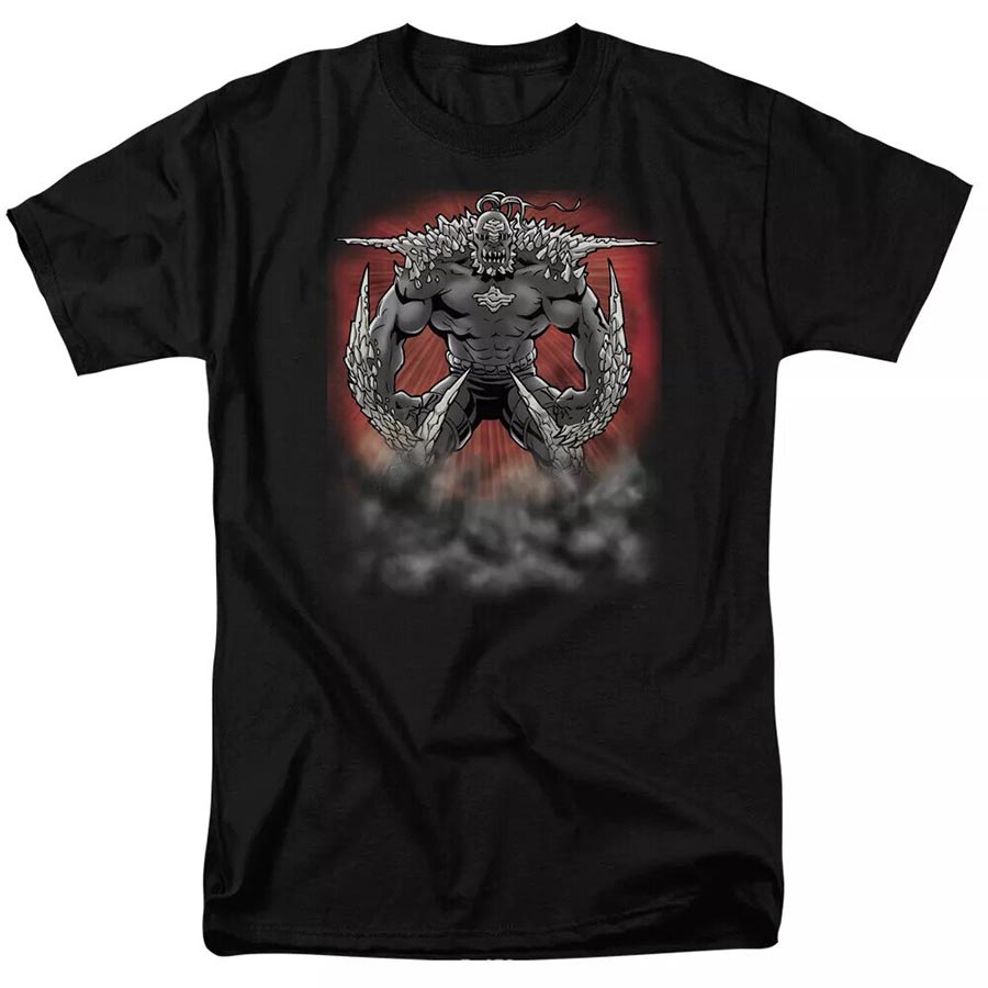 Superman Doomsday Dust Black Mens T-Shirt X-Large