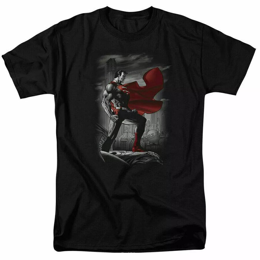 Superman Metropolis Guardian Black Mens T-Shirt X-Large