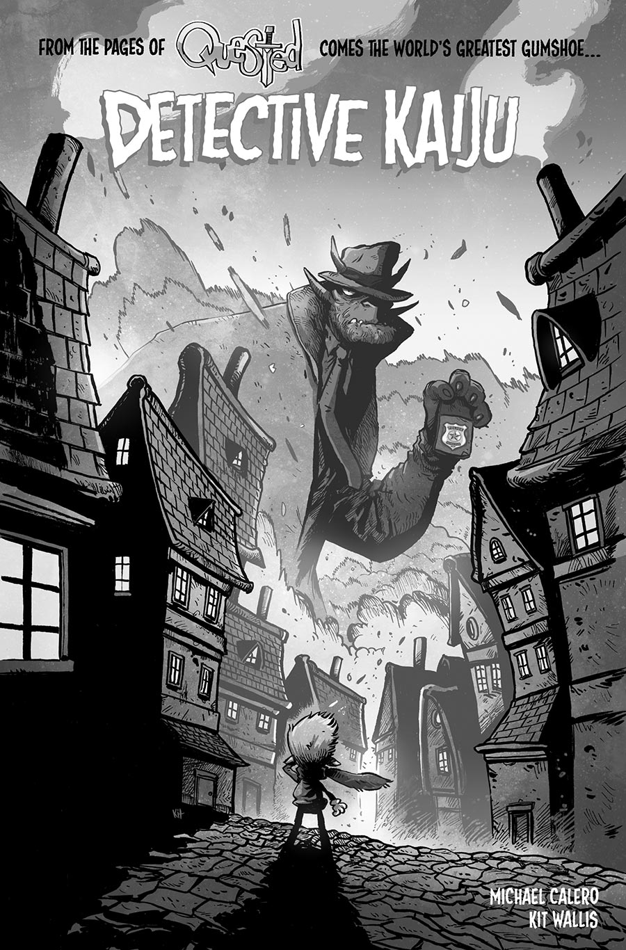 Detective Kaiju #2 Cover D Variant Kit Wallis Noir Edition
