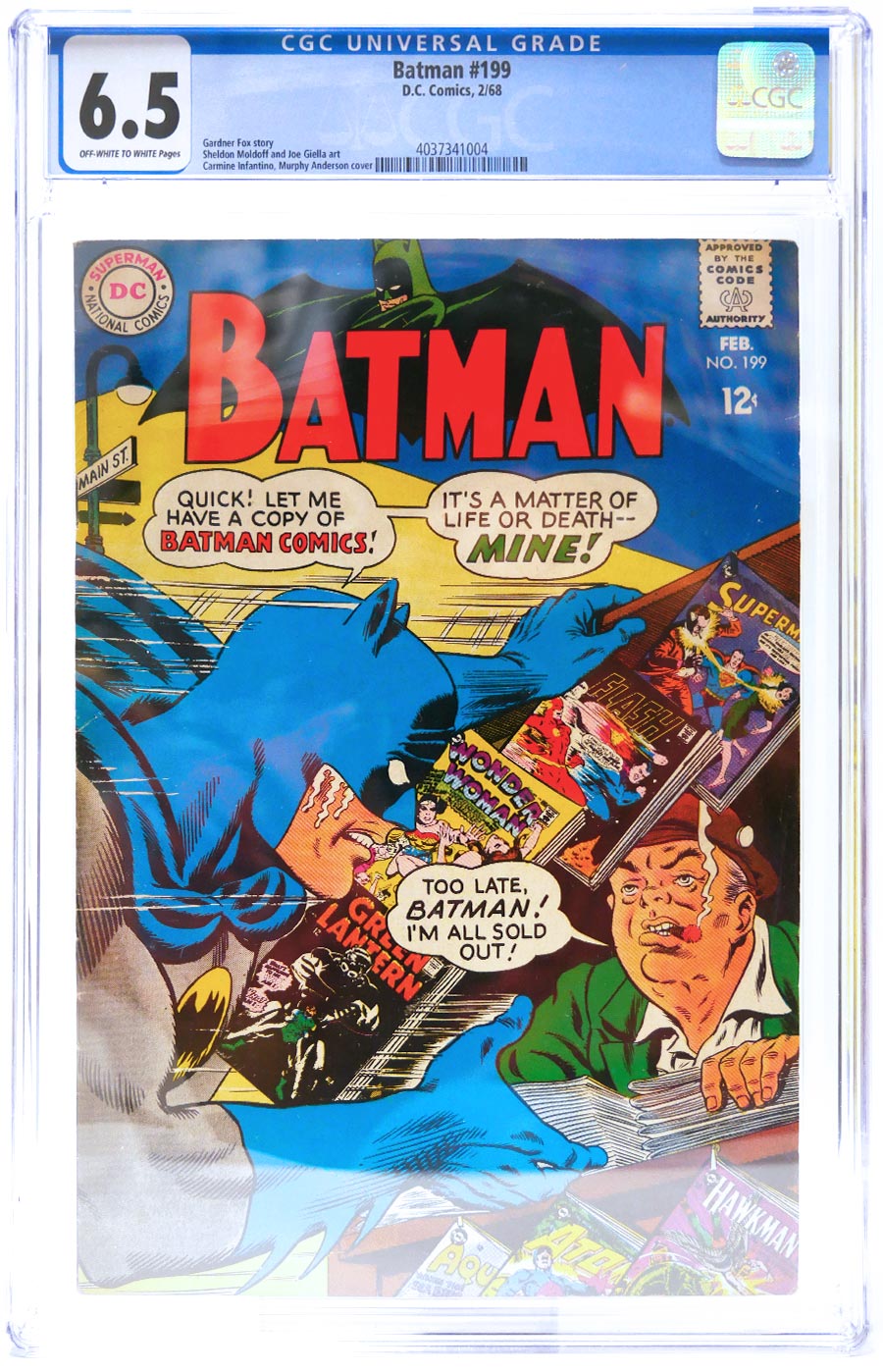 Batman #199 Cover B CGC 6.5