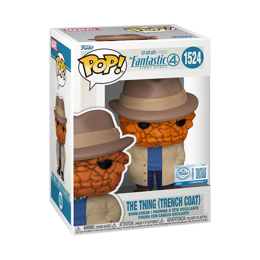 POP Fantastic Four First Steps The Thing (Trench Coat) Entertainment Earth Exclusive Vinyl Bobble Head