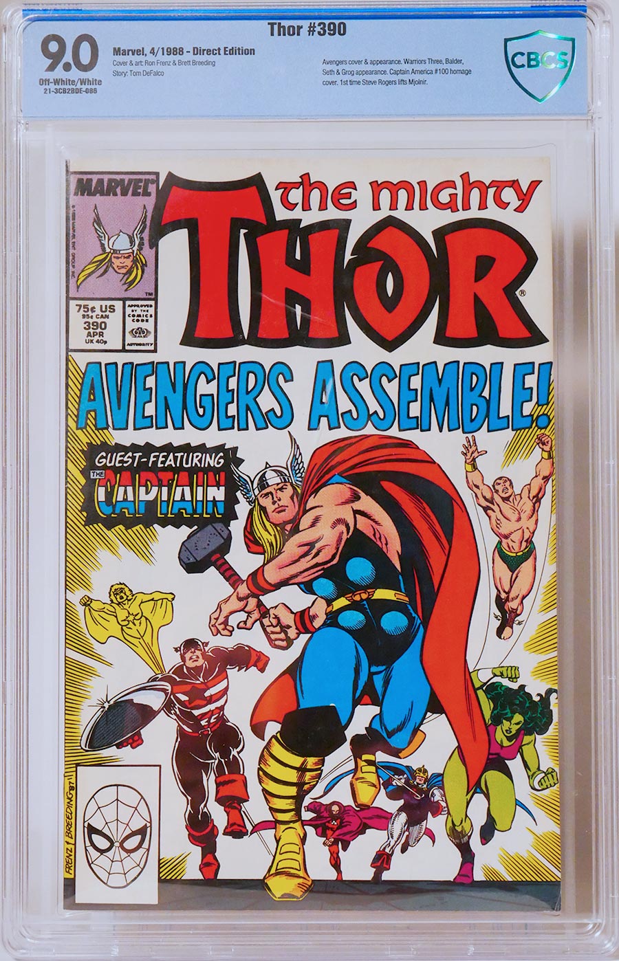 Thor Vol 1 #390 Cover B CBCS 9.0
