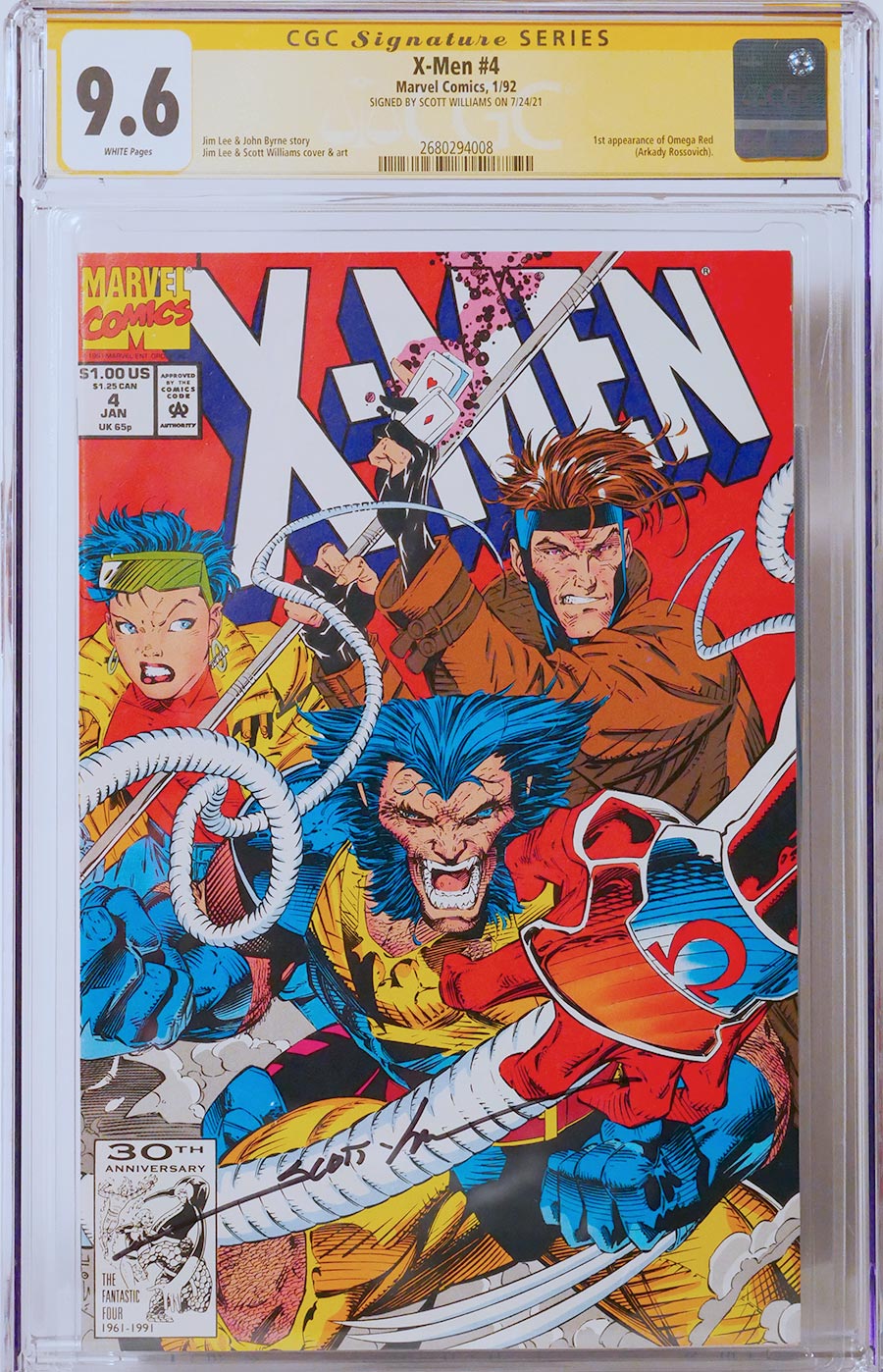 X-Men Vol 2 #4 Cover F CGC Signature Series 9.6 Signed By Scott Williams
