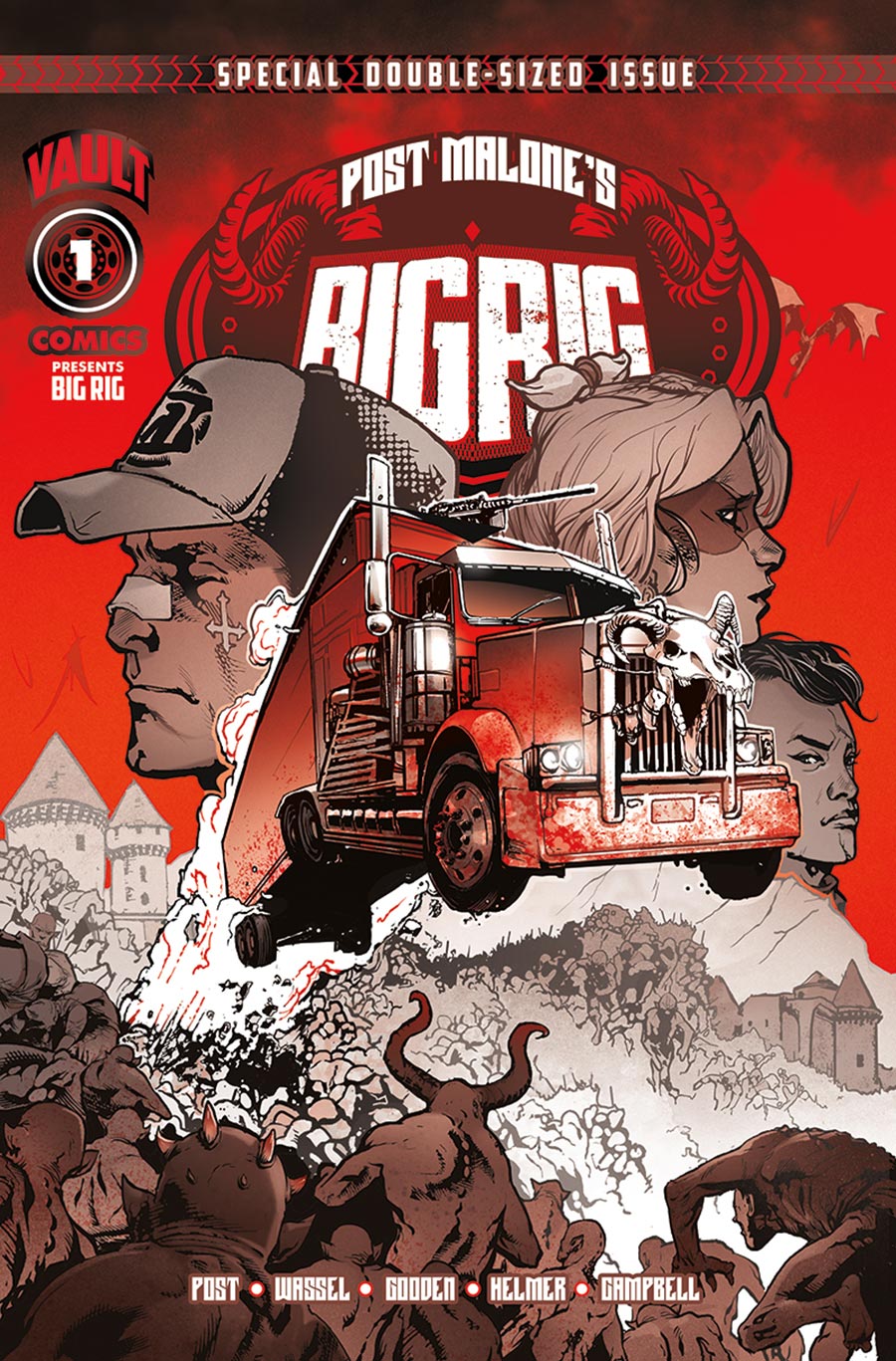 Post Malones Big Rig #1 Cover O 2nd Ptg A Nathan Gooden Variant Cover
