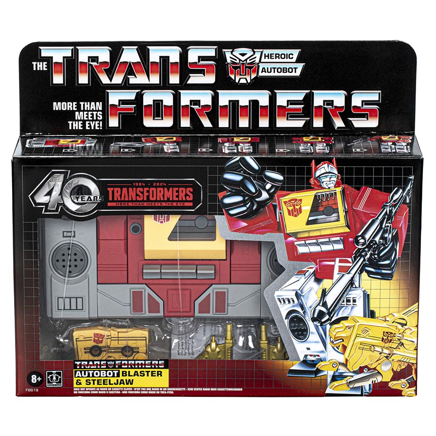 Transformers Retro G1 40th Anniversary Blaster & Steeljaw 7-Inch Action Figure