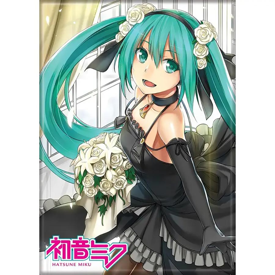 Hatsune Miku 2.5 x 3.5 Magnet - Black Dress (73955HM)