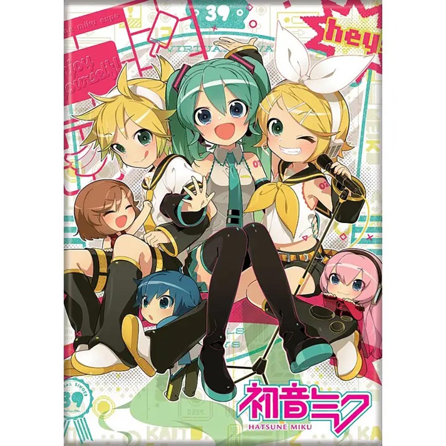 Hatsune Miku 2.5 x 3.5 Magnet - Group White (73959HM)