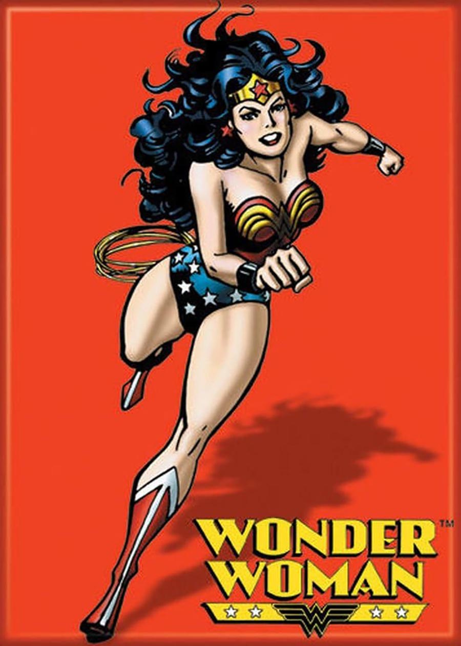 DC Comics 2.5 x 3.5 Magnet - Wonder Woman On Red (21151DC)