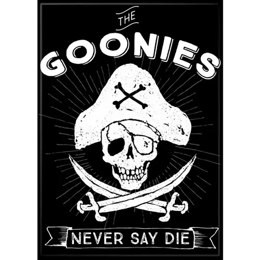 Goonies 2.5 x 3.5 Magnet - Never Say Die Black (73568GN)