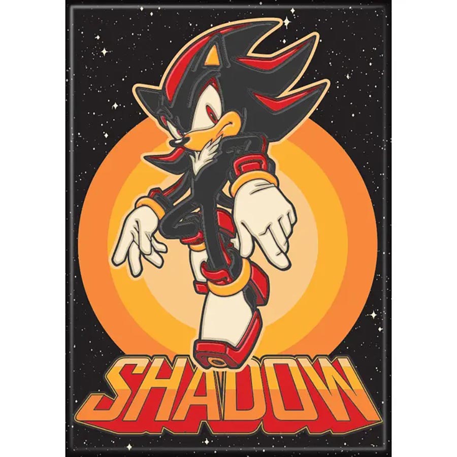 Sonic The Hedgehog 2.5 x 3.5 Magnet - Shadow On Black (74928SH)