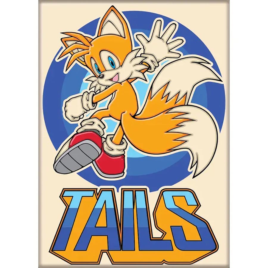 Sonic The Hedgehog 2.5 x 3.5 Magnet - Tails On White (74930SH)