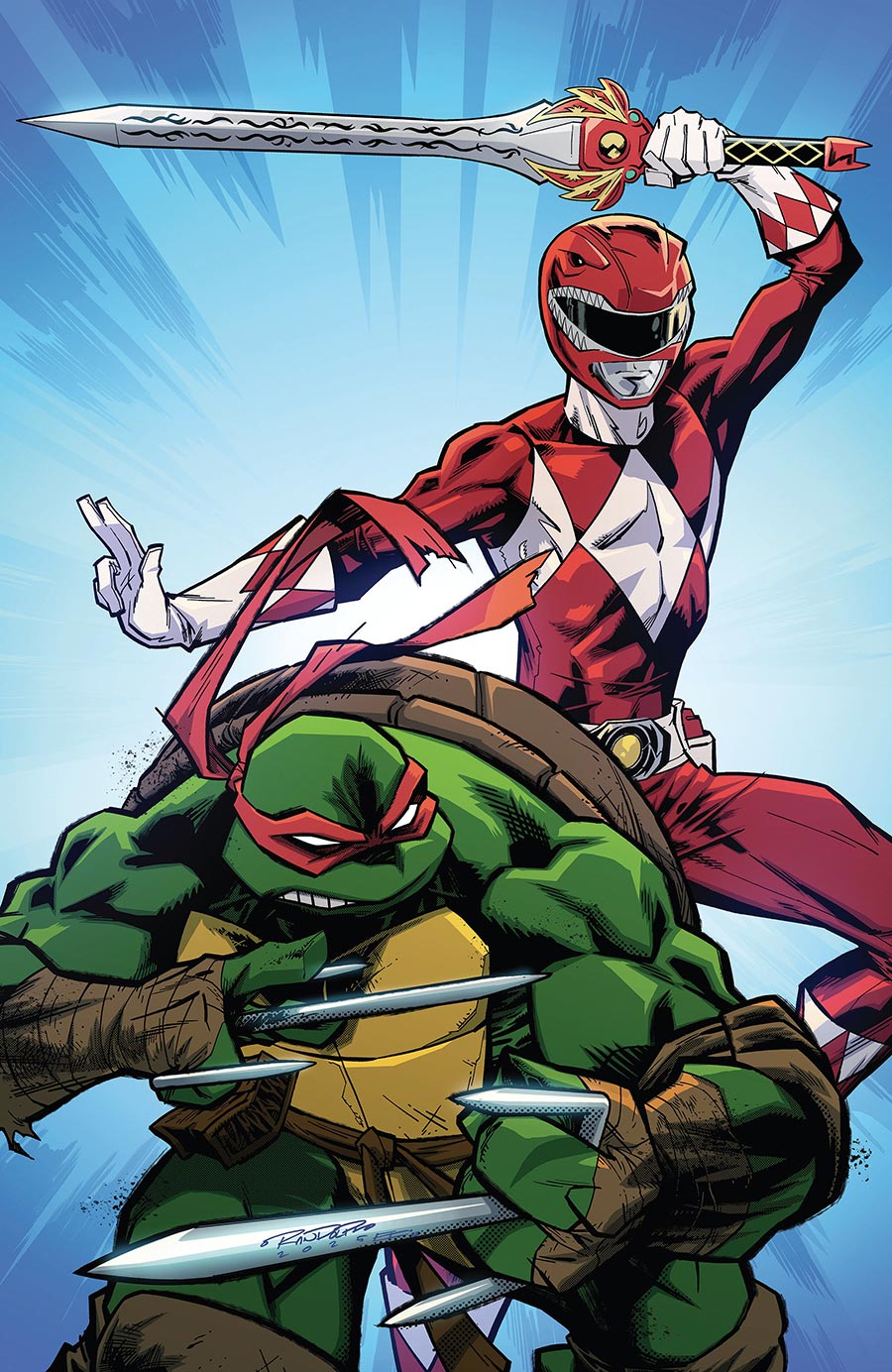 Mighty Morphin Power Rangers Teenage Mutant Ninja Turtles III #2 Cover L Variant Khary Randolph Unlimited Virgin Cover
