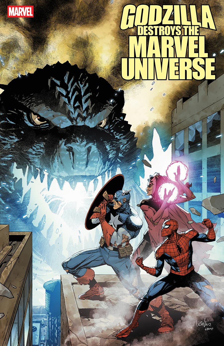 Godzilla Destroys The Marvel Universe #1 Cover J 2nd Ptg Leinil Francis Yu Variant Cover
