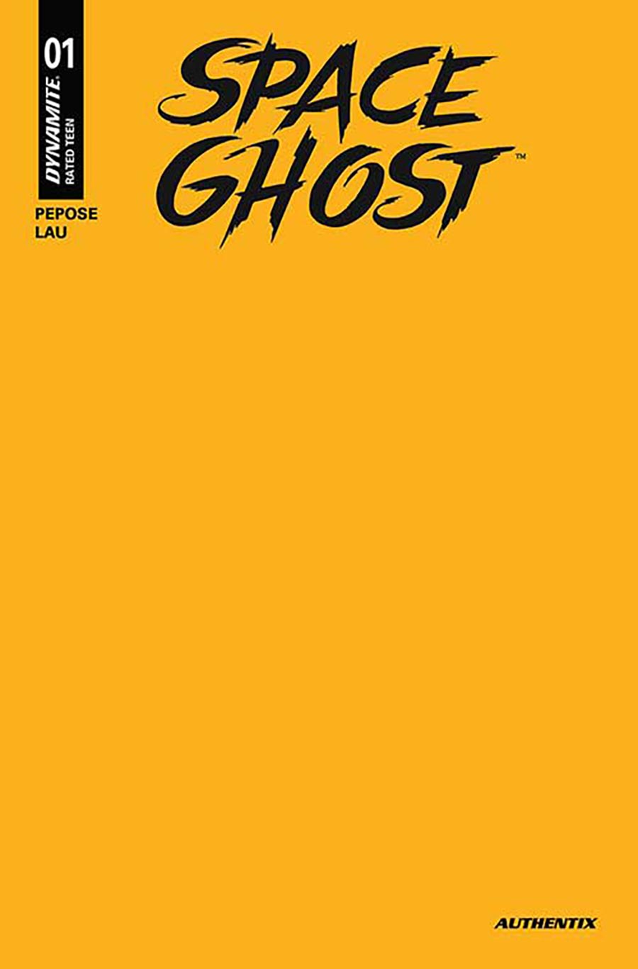 Space Ghost Vol 5 #1 Cover X Variant Yellow Blank Authentix Cover