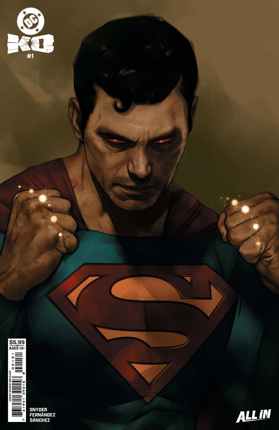 DC K.O. #1 Cover G Variant Ben Oliver Face-Off Card Stock Cover (DC All In)