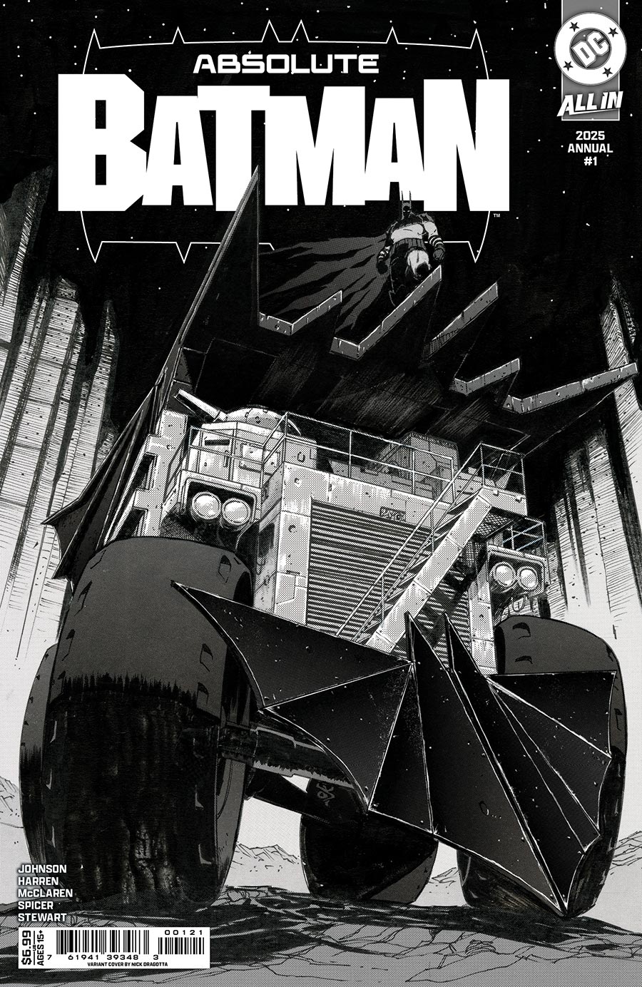 Absolute Batman 2025 Annual #1 (One Shot) Cover B Variant Nick Dragotta Card Stock Cover (DC All In)  (Limit 1 Per Customer)