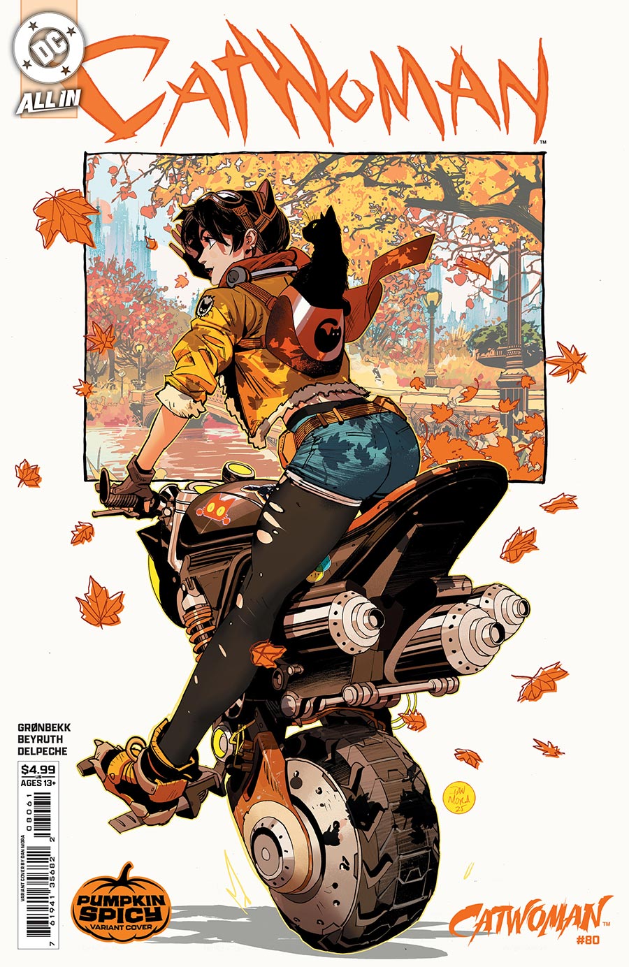 Catwoman Vol 5 #80 Cover E Variant Dan Mora Pumpkin Spicy Card Stock Cover (DC All In)(Limit 1 Per Customer)
