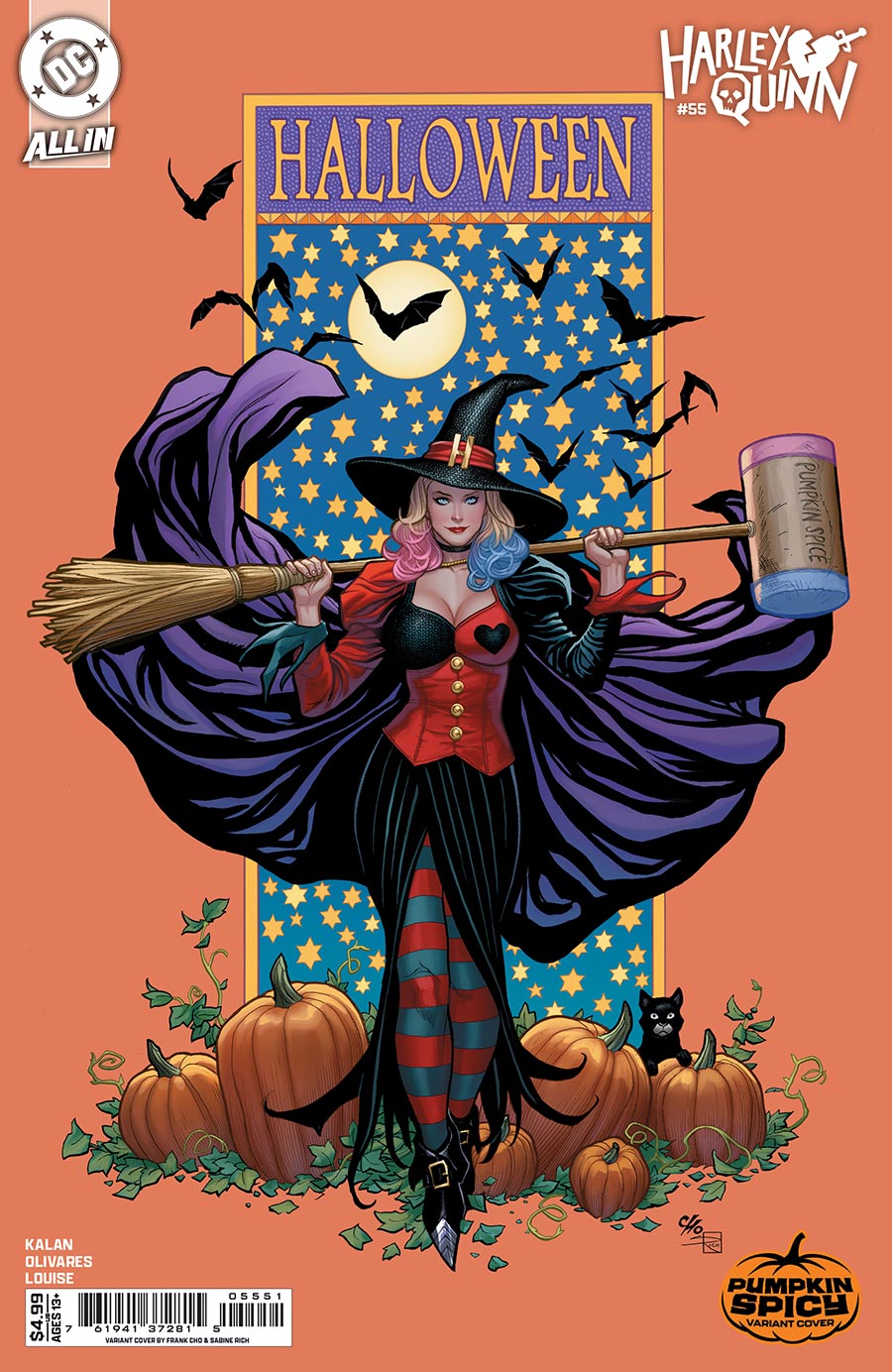 Harley Quinn Vol 4 #55 Cover E Variant Frank Cho Pumpkin Spicy Card Stock Cover (DC All In)
