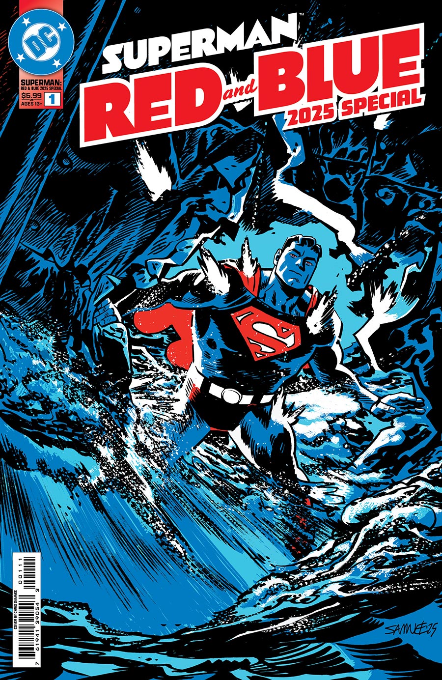 Superman Red & Blue 2025 Special #1 (One Shot) Cover A Regular Chris Samnee Cover (DC All In)
