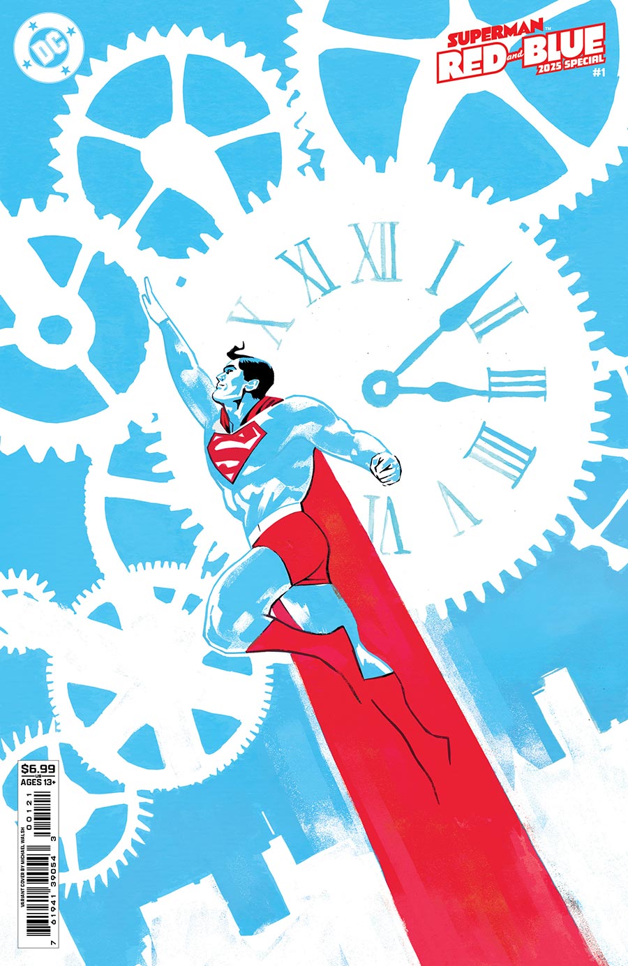 Superman Red & Blue 2025 Special #1 (One Shot) Cover B Variant Michael Walsh Card Stock Cover (DC All In)