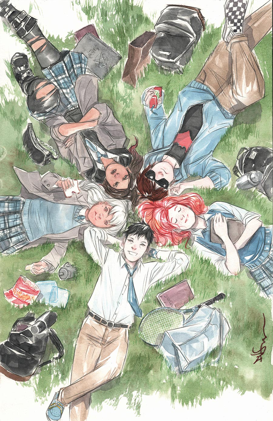 Gotham Academy First Year #1 Cover B Variant Dustin Nguyen Cover