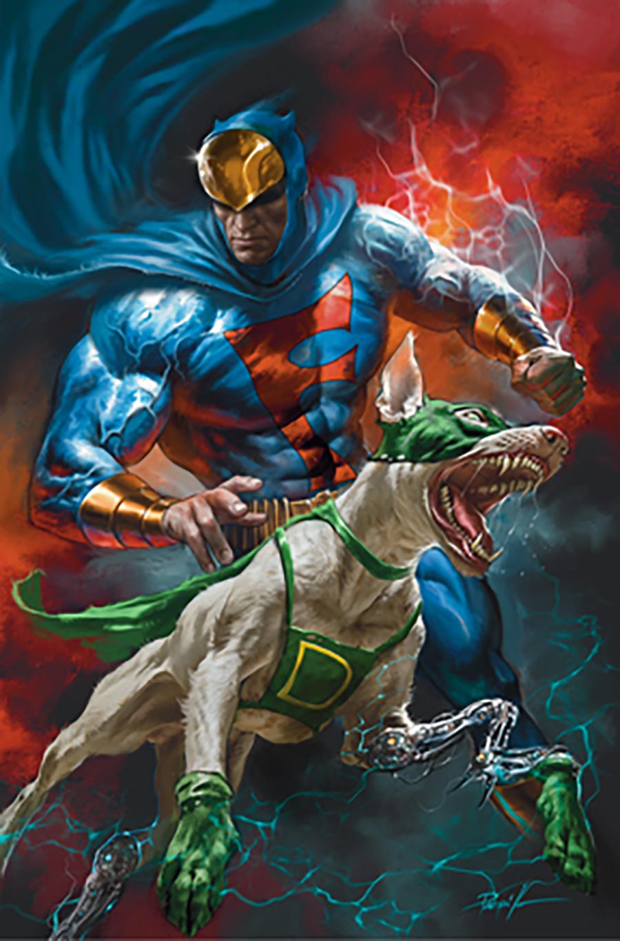 Blue Falcon And Dynomutt #2 Cover E Dynamite Metal Premium Lucio Parrillo Cover
