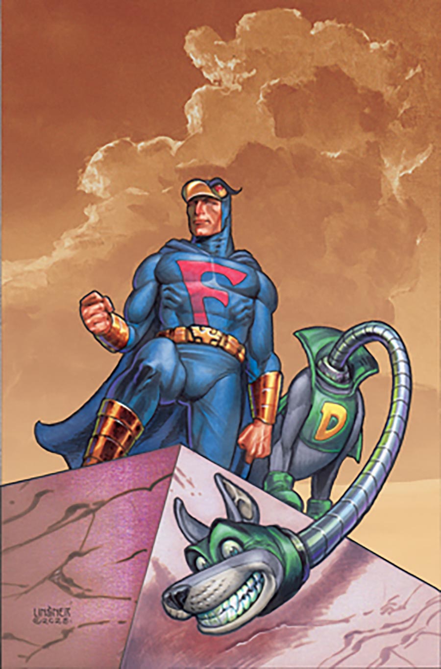 Blue Falcon And Dynomutt #2 Cover G Incentive Joseph Michael Linsner Virgin Cover