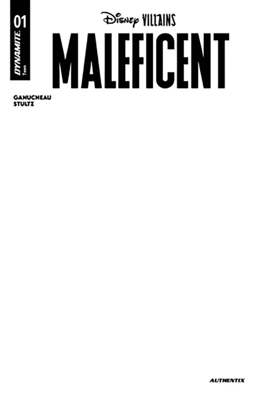 Disney Villains Maleficent Vol 2 #1 Cover E Variant Blank Authentix Cover
