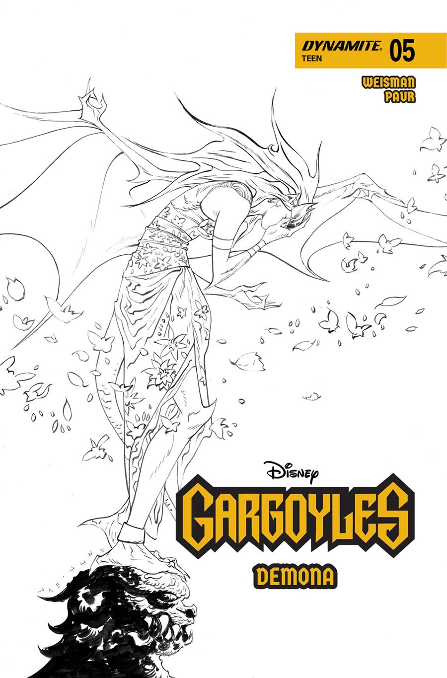 Gargoyles Demona #5 Cover G Incentive Jae Lee Line Art Cover