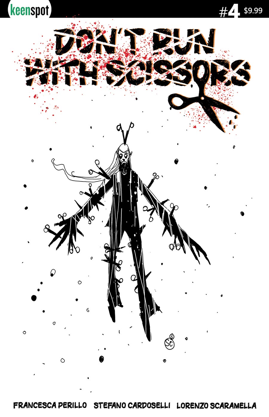 Dont Run With Scissors #4 Cover C Variant Stefano Cardoselli Black & White Cover