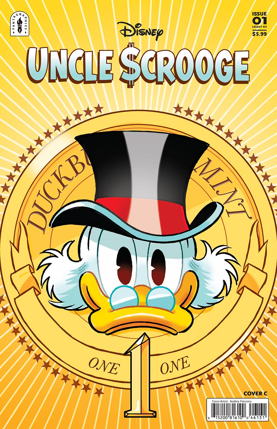 Uncle Scrooge Flintheart Glomgolds Sinister Secret #1 Cover C Variant Andrea Freccero Cover (#461)