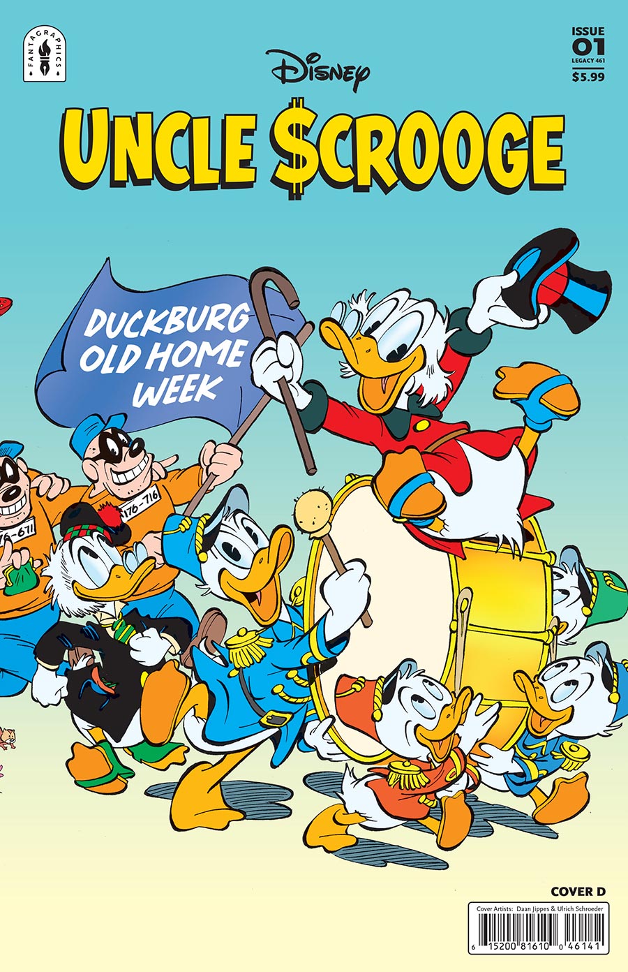Uncle Scrooge Flintheart Glomgolds Sinister Secret #1 Cover D Incentive Daan Jippes & Ulrich Schroeder Wraparound Variant Cover (#461)