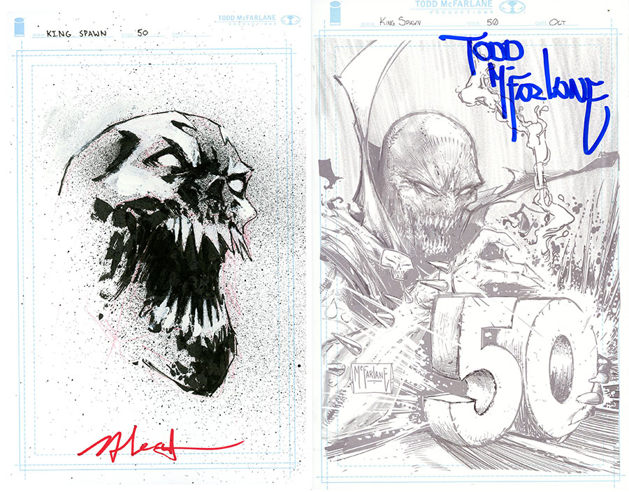 King Spawn #50 Cover H Incentive Todd McFarlane Virgin Sketch Cover Signed & Hand-Drawn Sketch by Jason Shawn Alexander With CGC Certificate