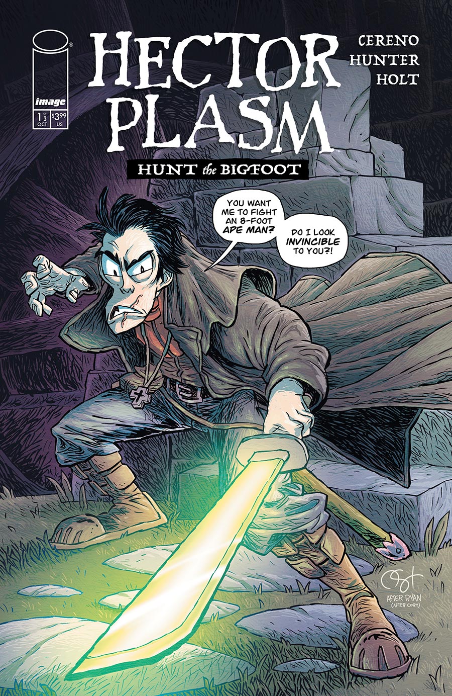Hector Plasm Hunt The Bigfoot #1 Cover B Variant Derek Hunter Cover