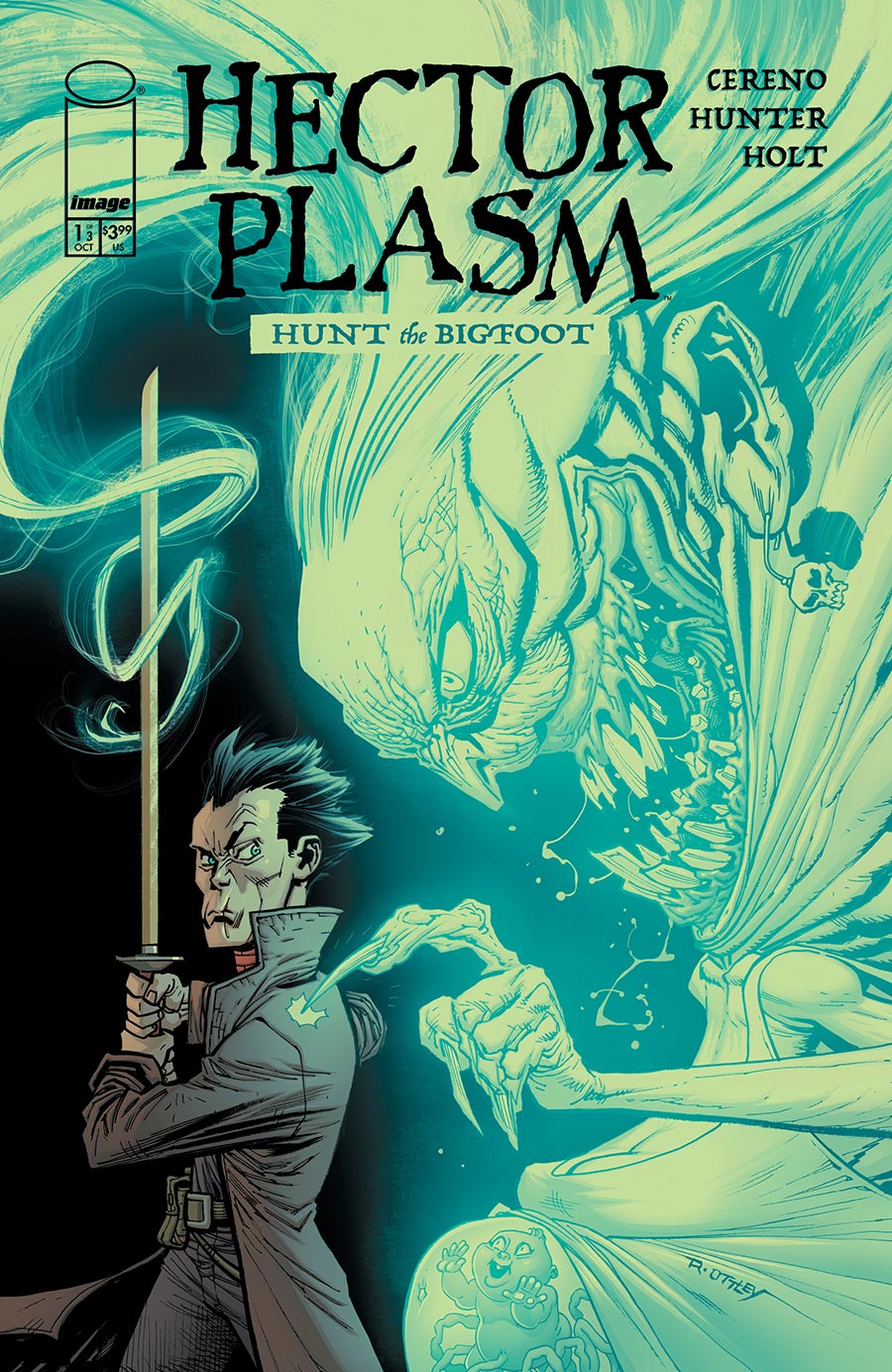 Hector Plasm Hunt The Bigfoot #1 Cover F Incentive Ryan Ottley Green Ecto Foil Cover