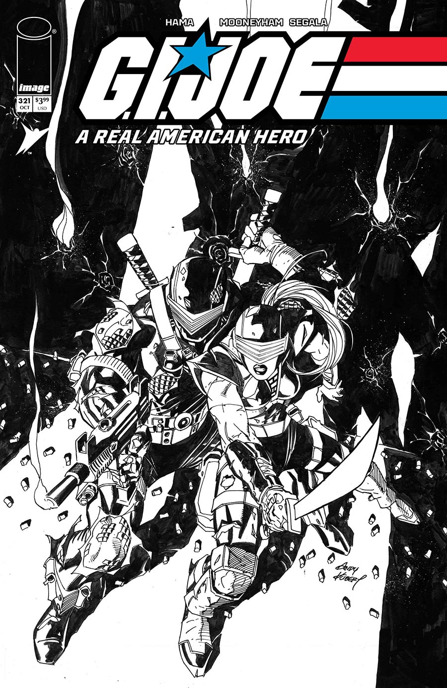GI Joe A Real American Hero #321 Cover B Variant Andy Kubert Black & White Cover