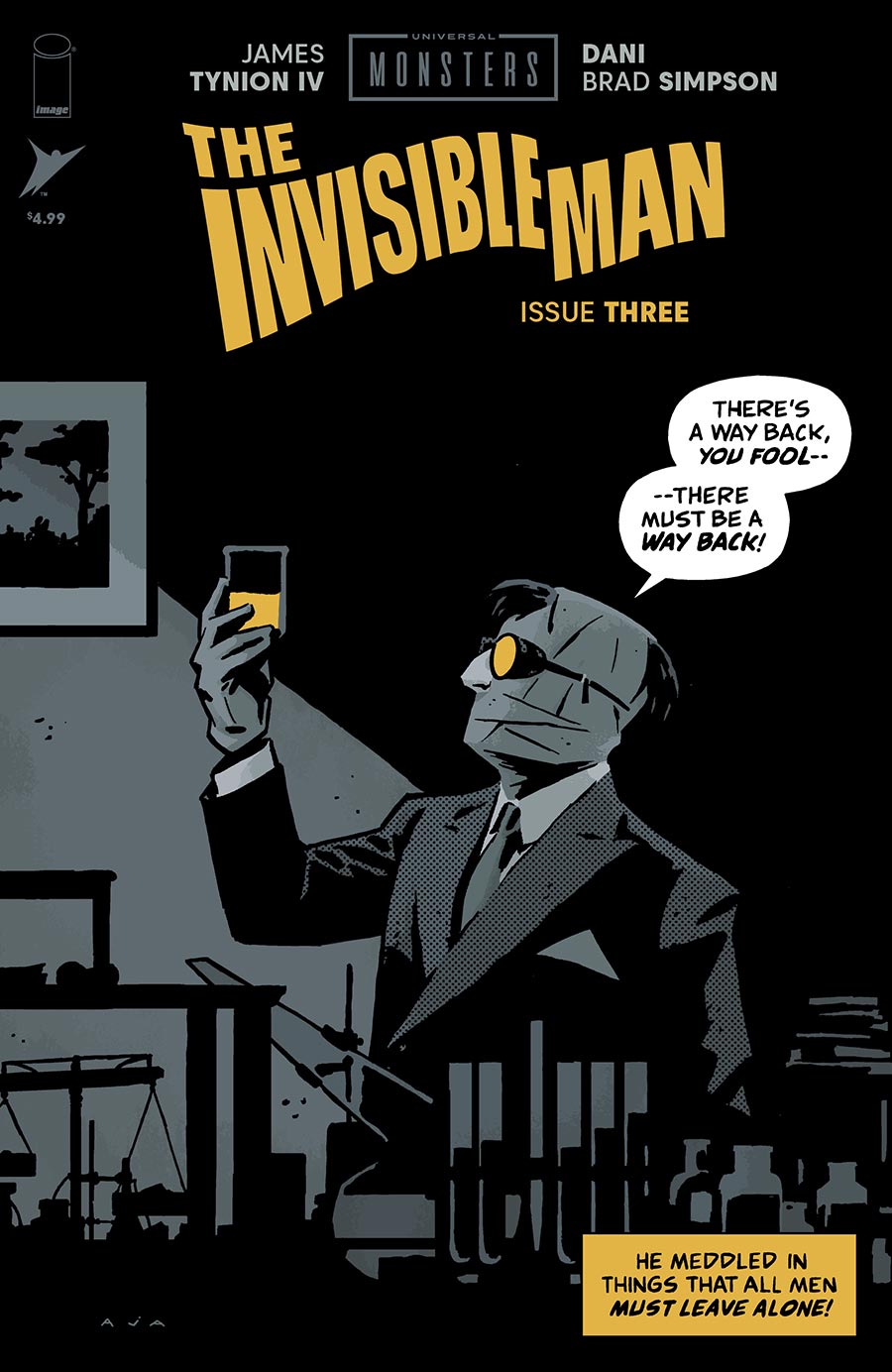 Universal Monsters The Invisible Man #3 Cover C Incentive David Aja Pulp Variant Cover