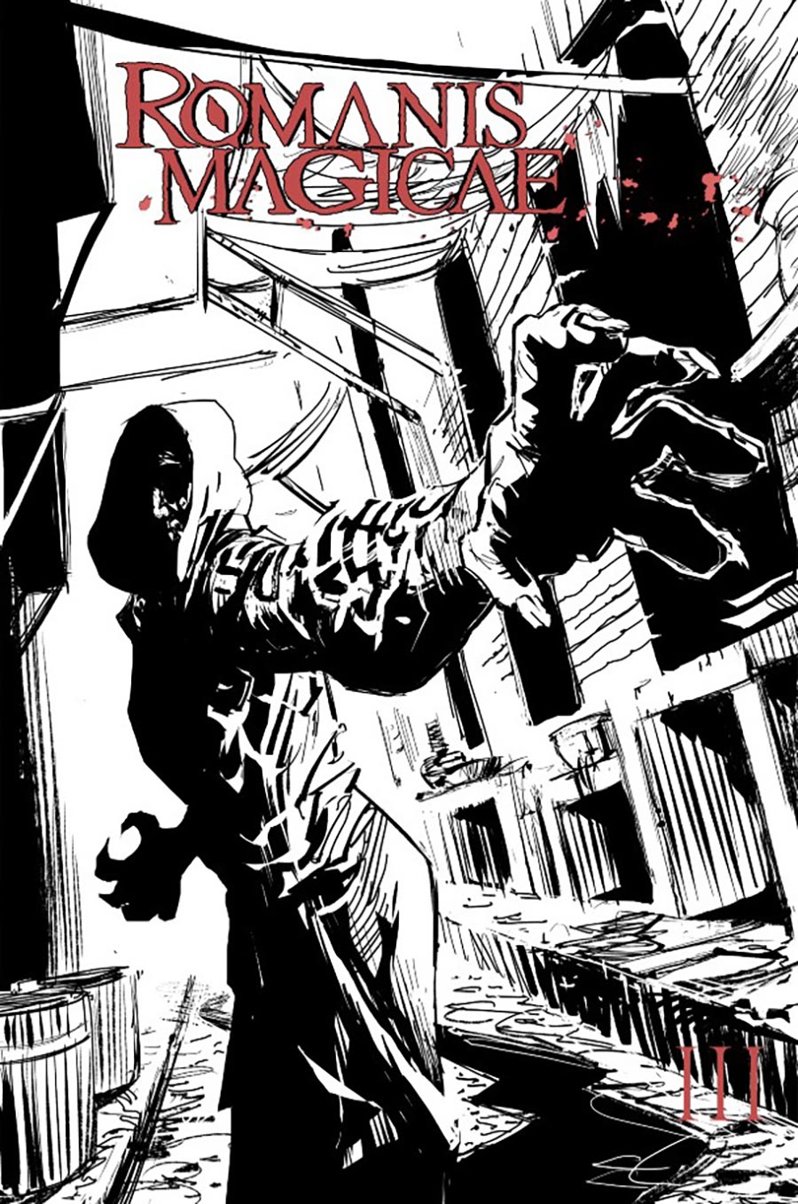 Romanis Magicae #3 Cover B Variant Paul Peart-Smith Black White & Red Cover