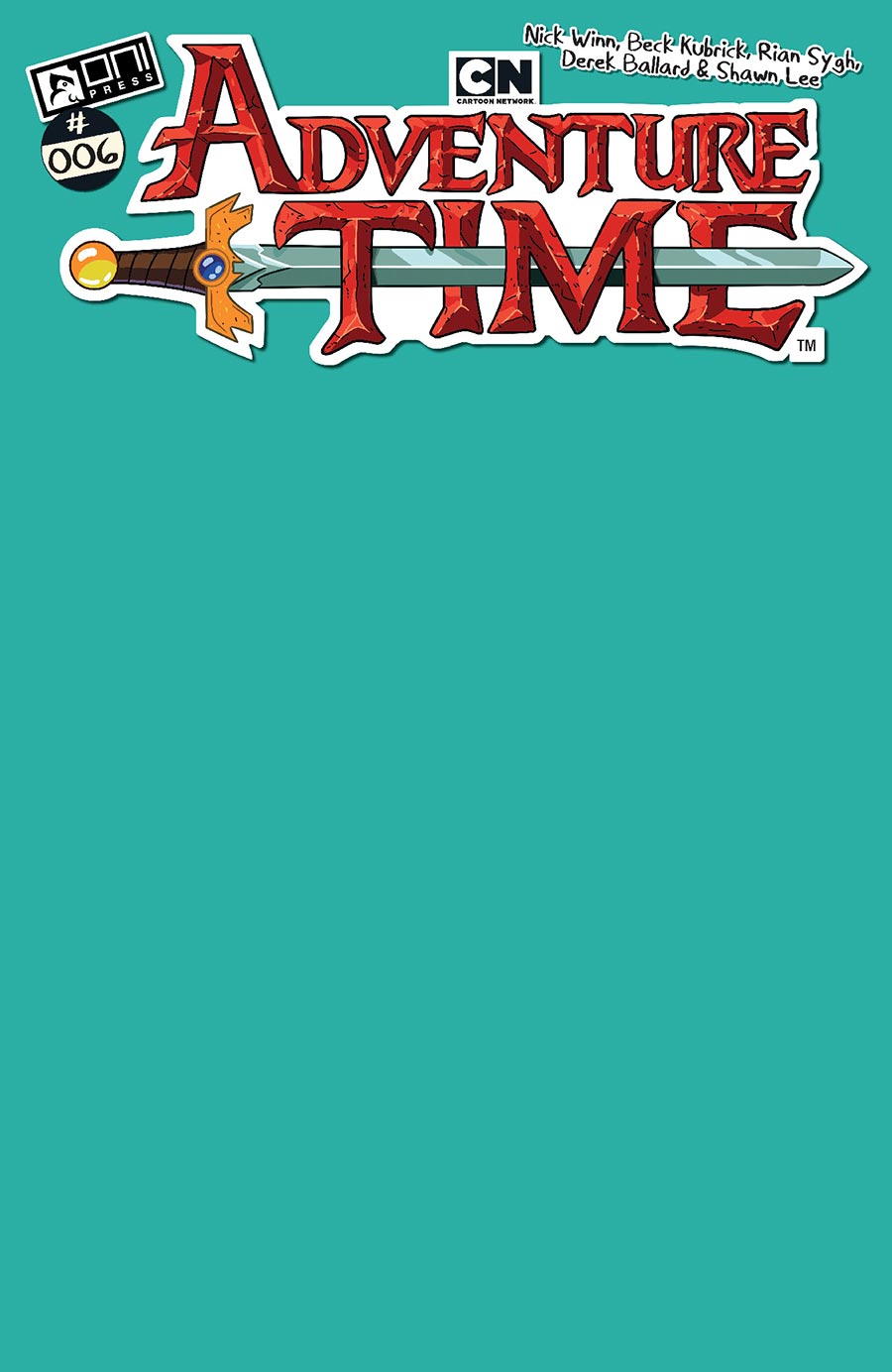 Adventure Time Vol 2 #6 Cover C Variant BMO Teal Blank Cover