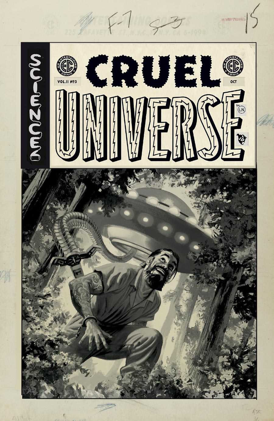 Cruel Universe Vol 2 #3 Cover D Incentive Greg Smallwood Black & White Artist Edition Cover (EC Comics)