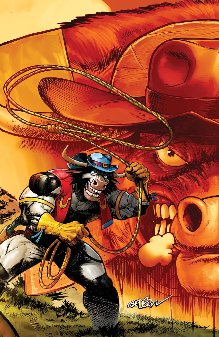 Wild West C.O.W.-Boys Of Moo Mesa Vol 3 #2 Cover D Incentive Juan Gedeon Interlocking Virgin Cover