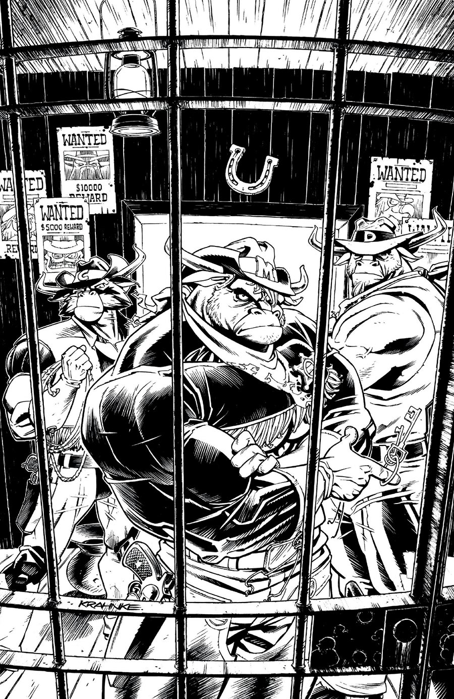 Wild West C.O.W.-Boys Of Moo Mesa Vol 3 #2 Cover E Incentive Andrew Krahnke Black & White Cover