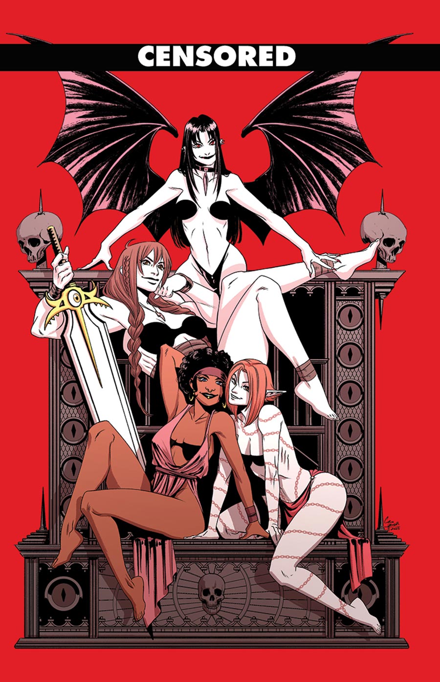 Barbaric The Black Knight #1 (One Shot) Cover D Variant Corin Howell Lilith Crossover Black Bag Cover With Polybag