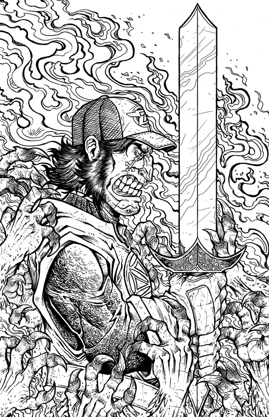 Post Malones Big Rig #4 Cover H Incentive Maria Wolf Black & White Variant Cover