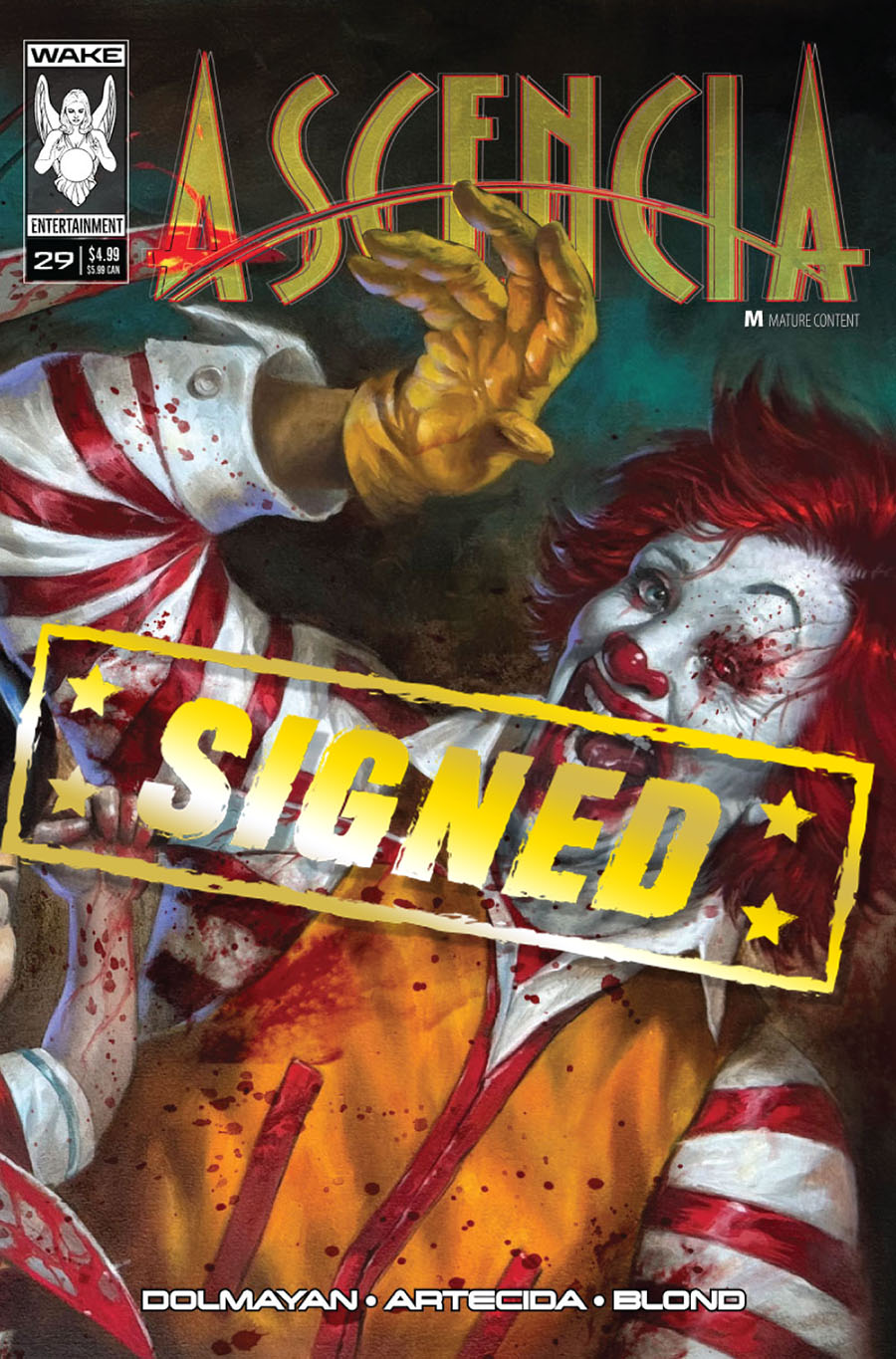 Ascencia #29 Cover E Incentive Lucio Robes Cover Signed By John Dolmayan