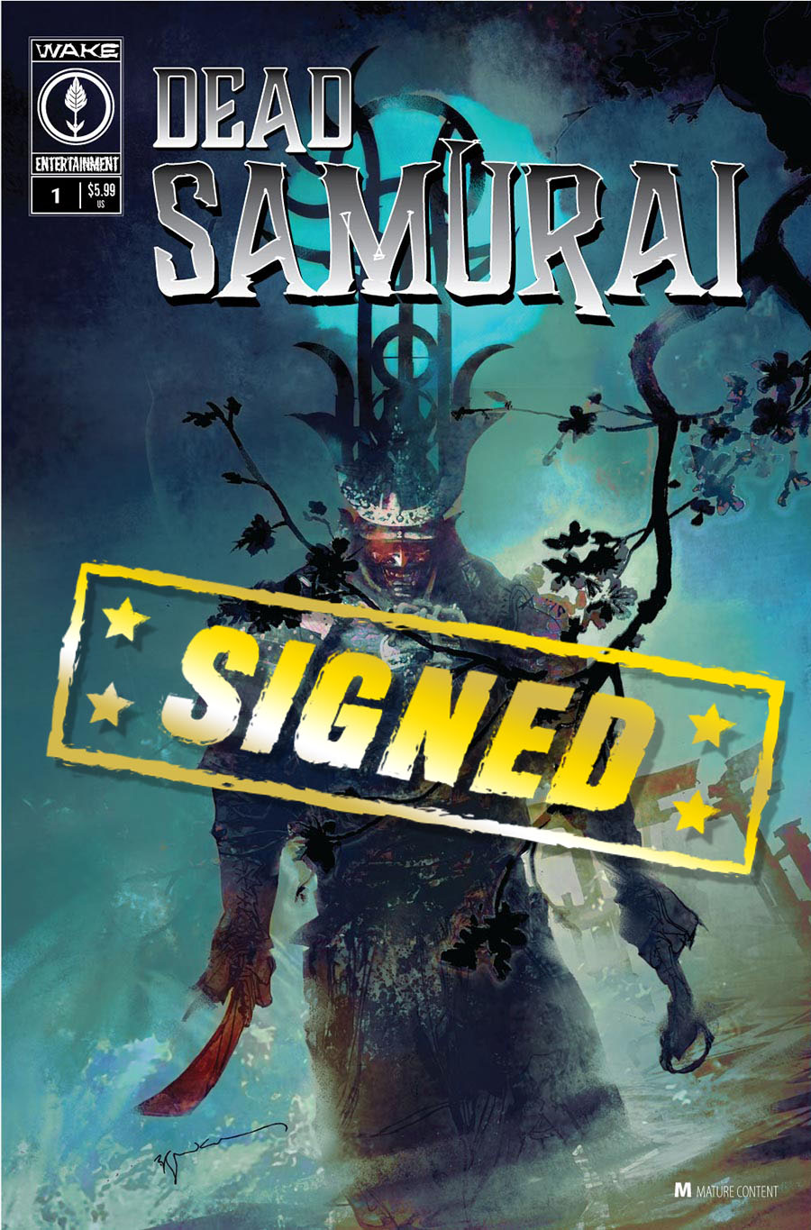 Dead Samurai #1 Cover F 2nd Ptg C Incentive Bill Sienkiewicz Cover Signed By Bill Sienkiewicz