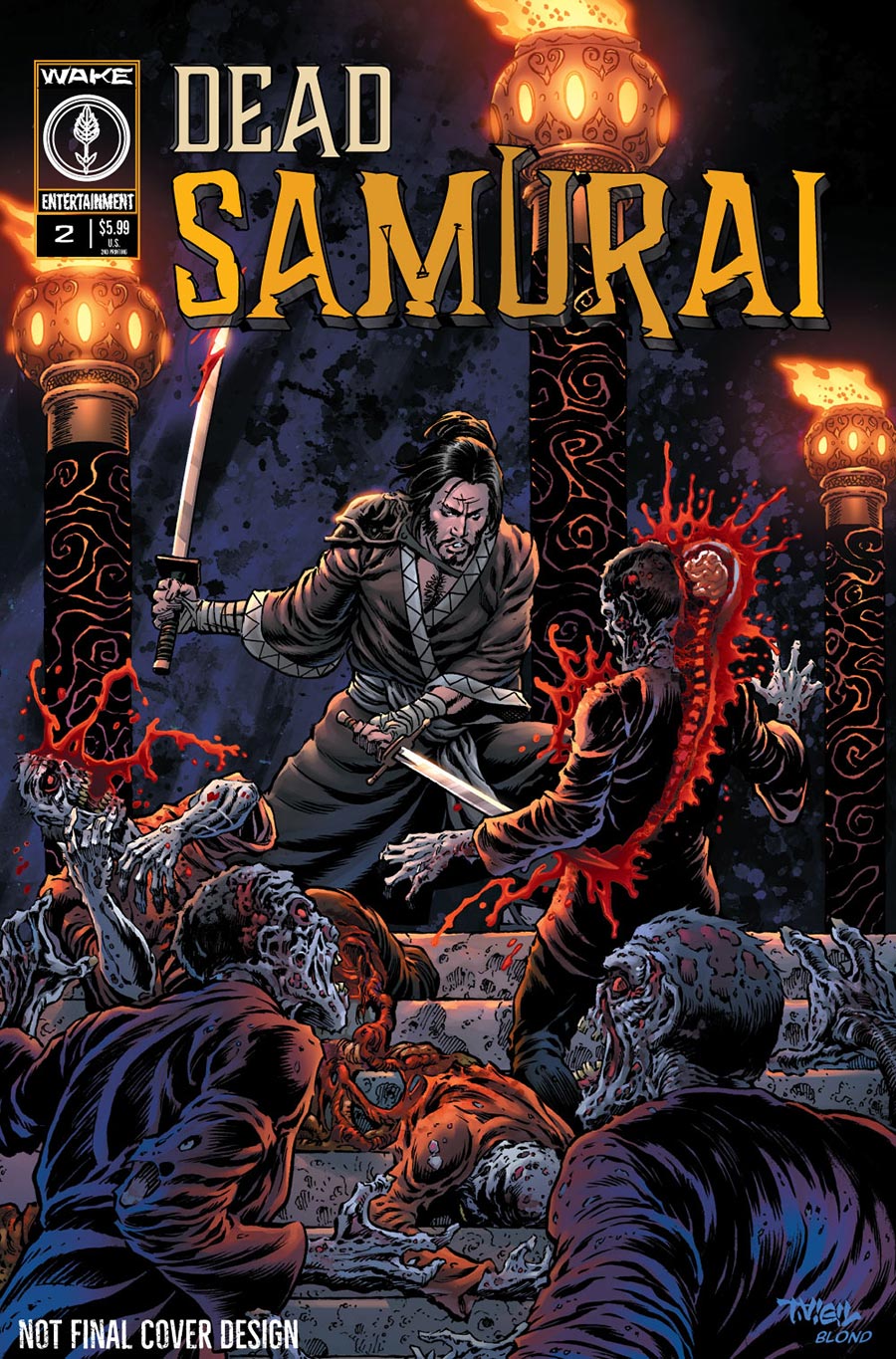 Dead Samurai #2 Cover D 2nd Ptg B Tim Vigil Variant Cover